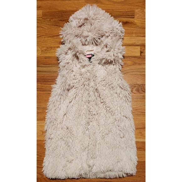 Say What Jackets & Blazers - Say What? Women's Juniors' Faux Fur Cream Vest Size Large Y2K Style